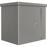 Biohort Gerätehaus »Neo 1B«, Metall, BxHxT: 236 x 222 x 180 cm (Außenmaße inkl. Dachüberstand) - grau