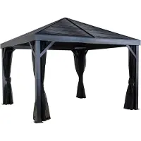 Sojag South Beach 1212 Metall Gartenpavillon mit Moskitonetz 4x4 m