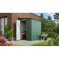 Globel Industries , Metall Anlehn-Gerätehaus, Fahrradgarage "Lean-To 56", jade, 2,79 m²