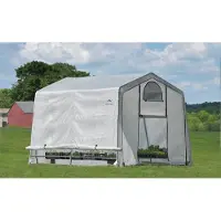ShelterLogic , Foliengewächshaus "In-A-Box", 300 x 300 cm, hellgrau, 9 m²