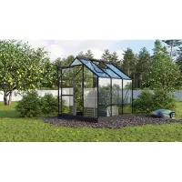 Vitavia Gewächshaus "Planet 3800" inkl. Fundament schwarz 3,8 m² 3 mm ESG