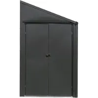 Spacemaker Metall Gerätehaus Anlehnhaus 47 Grau 124x203x208 cm