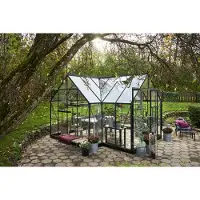 JULIANA HALLS Gewächshaus »Garden Room«, BxT: 389 x 391 cm, 3 mm Sicherheitsglas - gruen