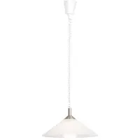 Brilliant Pendelleuchte Ariana | klassische Pendelleuchte | Metall/Glas | eisen/weiß | höhenverstellbar | 1x E27 max. 60 W