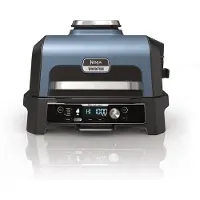Ninja Woodfire Pro Connect XL 7-in-1 Outdoor elektrischer BBQ Smoker Grill, App-Steuerung, Air Fryer mit Woodfire Pellets 1,7 kW