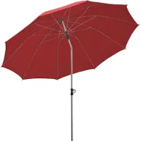 Schneider-Schirme Mittelstockschirm Schneider Schirme Locarno Ø 220 cm rot mit UV-Schutz 50+, wasserabweisende Polyesterbespannung, Aufspa