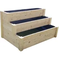 Westmann , Holz Hochbeet, Stufenbeet "Urban Gardening", natur, 120 x 76 x 64 cm (L x B x H)
