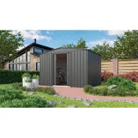 Globel Industries , Gerätehaus "Gartenmanager Dream 108", anthrazit, 7,61 m², ohne Schleppdach
