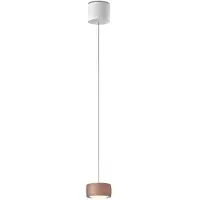OLIGO Grace LED-Pendelleuchte 1-flammig mit unsichtbarer Höhenverstellung-Satin copper-Weiß matt-mit Tunable White (2200K - 5000K)