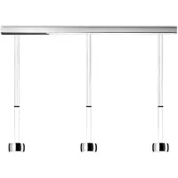 OLIGO Grace LED-Pendelleuchte 3-flammig-Chrom-mit Tunable White (2200K - 5000K)