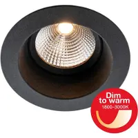 The Light Group LED-Einbaustrahler ONE SOFT schwarz (mit Dim-To-Warm) SLC1144 7070938062176