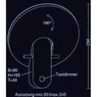 Holtkötter SuperNova WD LED-Wandleuchte-Schwarz-mit LED (2700K)