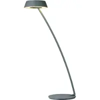 OLIGO Glance Gebogen LED-Tischleuchte-Grau matt-mit LED (2700K)