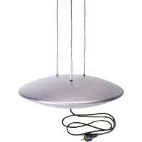 OLIGO Bel-Air LED-Pendelleuchte-Blattsilber-Set mit Bodendiskus-mit LED (2700K)