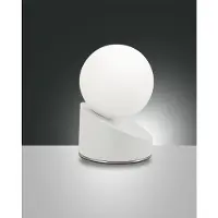 FABAS LUCE LED Tischleuchte Gravity Ø100mm 5W Warmweiß Weiß dimmbar