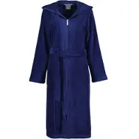 Cawö Bademantel 837 Kapuze und Reißverschluss Damen Marine-40 / 42