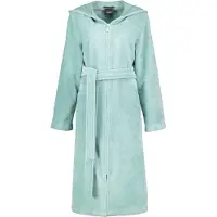 Cawö Bademantel 837 Kapuze und Reißverschluss Damen Seagreen-36 / 38