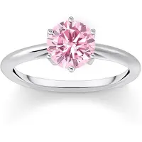 Thomas Sabo TR2474-051-9 Silber-Ring für Damen Pinkfarbener Stein