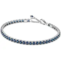 Pandora 591469C02 Damen Tennis-Armband Silber Funkelndes Blau