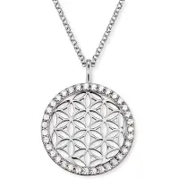 Engelsrufer Damen-Kette 925er Silber rhodiniert, Silber rhodiniert 35 Zirkonia Engelsrufer Silber