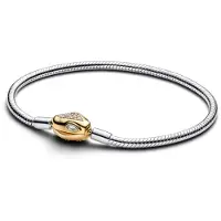 Pandora 563683C01-23 - Armband aus Silber & Gelbgold Verg. & Schlangenkopfverschluss & Zirkonia - 23 cm