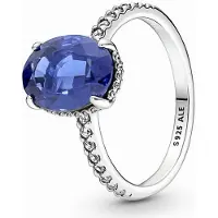 Pandora Ring 190056C01-50 - Funkelnder Statement Halo - Sterling Silber - Kristall - Bunt - Gr. 50
