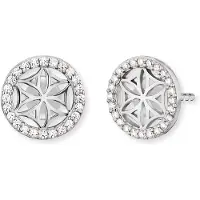 Engelsrufer Paar Ohrstecker "LEBENSBLUME", silber (silberfarben, kristallweiß), Ohrringe, Damen, 10mm, Silber 925 (Sterlingsilber), Paar Ohrstecker, mit Zirkonia (synth.)