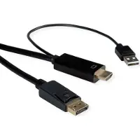 Roline HDMI-Kabel UltraHDTV - DisplayPort, ST/ST, schwarz, 3 m