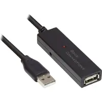 GOOD CONNECTIONS AKTIVES Verlängerungskabel USB 2.0, Stecker A an Buchse A, CU, schwarz, 20m,