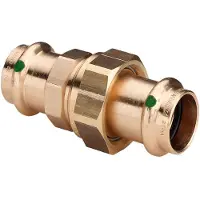 Viega Sanpress Verschraubung 130947 35 mm, Rotguss oder Siliziumbronze, flachdichtend, SC-Contur
