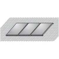 Wolf Heiztechnik Wolf Aufdach-Montageset Alu+ Falz-Ziegel für 3 Kollektoren F3-1/CFK-1 Hochformat