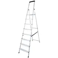 Euroline Stehleiter Nr. 618, 6180003, mit Plattform, aus Aluminium, bis 150kg, mit 3 Stufen