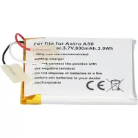 AccuCell Akku passend für Astro A50 Li-Polymer Akku SRP603443, 45x36x5,5mm