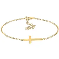 Elli Armband Symbol Religion Kreuz Filigran Trend 925 Silber Elli Gold