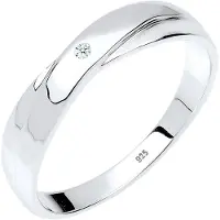 Elli DIAMONDS Ring Geschenkidee Diamant 0.015 Ct. 925 Silber Elli DIAMONDS Weiß