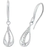 Amor Ohrhänger für Damen, Sterling Silber 925, Zirkonia (synth.) amor Silber