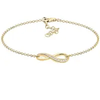 Elli Armband Infinity Symbol Endlos Zirkonia 925 Silber Elli Gold