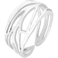 Elli Ring 925 Sterling Silber Blatt in Silber | Gr.: onesize