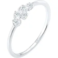 Elli DIAMONDS Ringe - Ring DIAMONDS Ring Verlobung Diamant (0.105 c - Gr. 56 MM - in Silber - für Damen