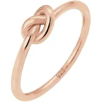 Elli Ring Knoten Verknotet Trend Basic 925 Sterling Silber Elli Rosegold