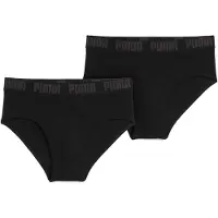 Puma Slip "MEN EVERYDAY BRIEFS", Herren, Gr. XL, schwarz, Jersey, Obermaterial: 95% Baumwolle, 5% Elasthan, bedruckt, unifarben, eng, Unterhosen Slip, mit Logobund