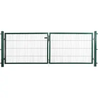 Arvotec Zaundoppeltür "ESSENTIAL", grün, B:300cm H:200cm, Metall, Tore, Zaundoppeltür, Breite: 300 cm, Höhe: 80 - 200 cm, zum Einbetonieren