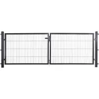 Arvotec Zaundoppeltür "ESSENTIAL", grau (anthrazit), B:300cm H:100cm, Metall, Tore, Zaundoppeltür, Breite: 300 cm, Höhe: 80 - 200 cm, zum Einbetonieren