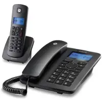 Motorola C4201, Analoges/DECT-Telefon, Drahtgebundenes & drahtloses Handgerät, Anrufer-Identifikation, Schwarz