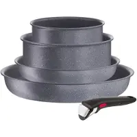 Tefal Natural Force L3969053, Rund, Allzweckpfanne, Schwarz, Grau, Mineralia +, Aluminium, Thermo-Punkt