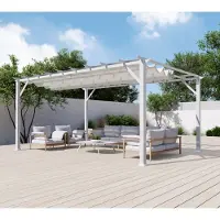 Paragon Aluminium Pergola Florenz 1116 Weiß/Weiß 350x505x236 cm