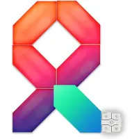 Müller-Licht LED Dekolicht Magic Panel Hexagon smart RGB+white 6er-Set 21000130