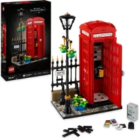 LEGO Ideas Rote Londoner Telefonzelle, Modellbausatz für Erwachsene, kreative Aktivität mit Handyhalterung, Schreibtischdeko, Geschenke für Männer, Frauen, ihn oder sie 21347