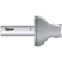Titman Abkantfasefräser HW S=12 D36/16 45°