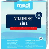 MediPOOL - Starter Set 2in1: Perfect 20 MultiTabs, Schwimm-Dosierer, 3 x Dosierbeutel zur Schockchlorung